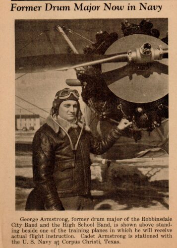 George Armstrong joins the Navy: The Robbinsdale Post, April 15, 1943.